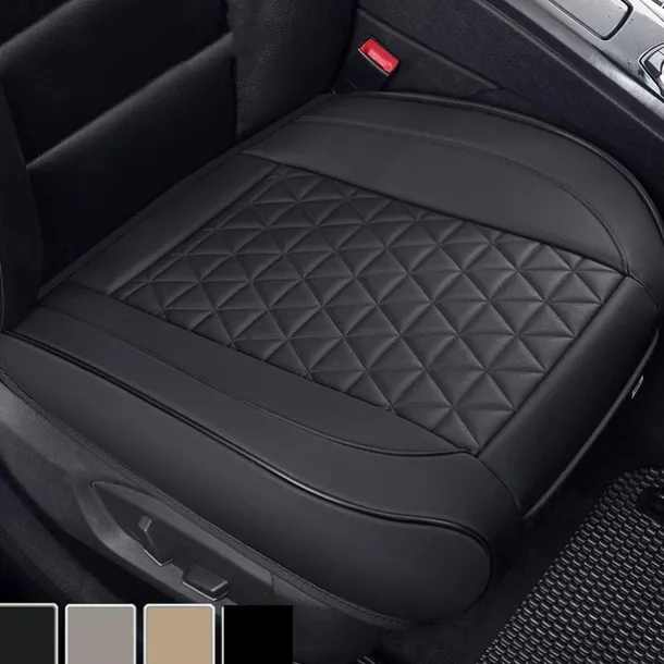 StarFire High End Luxury PU Leather Car Seat Cover Protector, Front Seat Bottom, Compatible with 90% Vehicles