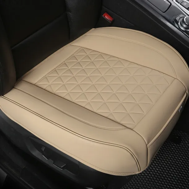 StarFire High End Luxury PU Leather Car Seat Cover Protector, Front Seat Bottom, Compatible with 90% Vehicles