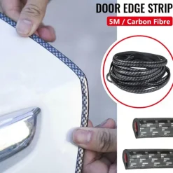 StarFire 5M Carbon Fiber Car Door Edge Protector - Anti-Collision Bumper Trim, Scratch Guard & Sealing Strip for Car Styling