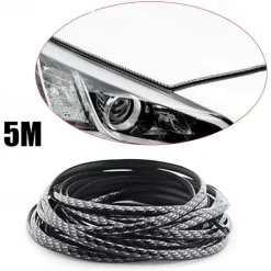 StarFire 5M Carbon Fiber Car Door Edge Protector - Anti-Collision Bumper Trim, Scratch Guard & Sealing Strip for Car Styling