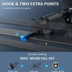 StarFire Mobile Phone Holder For Car Air Outlet 360 Degree Rotation StablePhone Mount Compatible For Android/IOS Suitable For 4-7 Inches Smart Phone Black