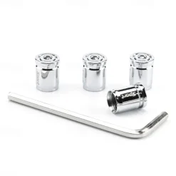 StarFire 4pcs Anti-Theft Tire Valve Caps - Sport Style Zinc Alloy Valve Stem Covers, Dust Proof and Decorative for Wheels