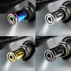 StarFire 4pcs Anti-Theft Tire Valve Caps - Sport Style Zinc Alloy Valve Stem Covers, Dust Proof and Decorative for Wheels