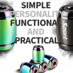 StarFire 4pcs Anti-Theft Tire Valve Caps - Sport Style Zinc Alloy Valve Stem Covers, Dust Proof and Decorative for Wheels