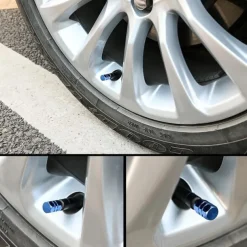 StarFire 4pcs Car Tire Valve Caps Aluminum Alloy Car Wheel Tire Valve Caps Dustproof Car Motorcycle Truck Bike For USA AIR Valve Caps