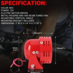 StarFire 1pcs MS-190 Motor Alarm Horn Wind Screw Electric Air Defense Alarm High decibel 220V Mine Factory Alarm Horn