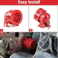 StarFire 1pcs MS-190 Motor Alarm Horn Wind Screw Electric Air Defense Alarm High decibel 220V Mine Factory Alarm Horn