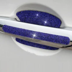 StarFire 1/2/4PCS Rhinestone Car Door Handle Stickers - Bling Car Accessories Crystal Glitter Door Handle Protector Stickers and Decals Scratch Safety Reflective Auto Sticker for Woman &amp Man