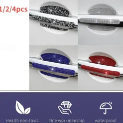 StarFire 1/2/4PCS Rhinestone Car Door Handle Stickers - Bling Car Accessories Crystal Glitter Door Handle Protector Stickers and Decals Scratch Safety Reflective Auto Sticker for Woman &amp Man