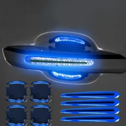 StarFire 4pcs/8pcs Universal Door Handle Sticker 3D Carbon Fiber Car Door Handle Paint Scratch Protector Sticker Stonego Auto Door Handle Scratch Cover