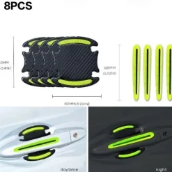 StarFire 4pcs/8pcs Universal Door Handle Sticker 3D Carbon Fiber Car Door Handle Paint Scratch Protector Sticker Stonego Auto Door Handle Scratch Cover