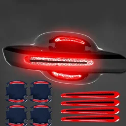StarFire 4pcs/8pcs Universal Door Handle Sticker 3D Carbon Fiber Car Door Handle Paint Scratch Protector Sticker Stonego Auto Door Handle Scratch Cover