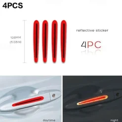 StarFire 4pcs/8pcs Universal Door Handle Sticker 3D Carbon Fiber Car Door Handle Paint Scratch Protector Sticker Stonego Auto Door Handle Scratch Cover