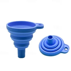StarFire Portable Collapsible Car Silicone Funnel Long Neck Funnel Silicone Folding Funnel Small Funnel