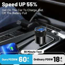 StarFire 38W USB Car Charger Quick Charge 3.0 Type-C Fast Charging Phone Adapter For IPhone 14 13 12 11 Pro Max For Redmi/Huawei/Samsung