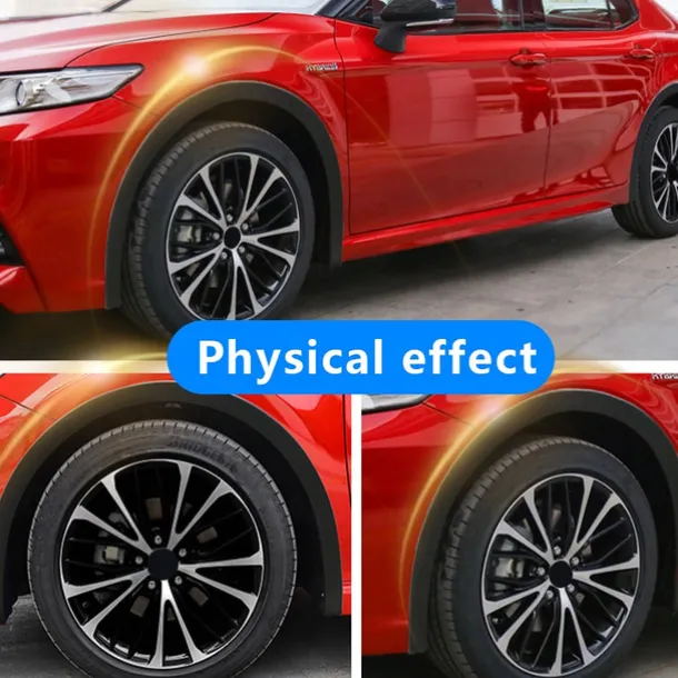 StarFire Wheel Arch Covers Extensions Universal Rubber Fender Flares Lip Wheel-arch Trim Fender Eyebrow Protector Scratch Proof Rubber