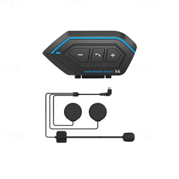 StarFire X6 Helmet Headset Motorbike Interphone Motorcycle BT-compatible Intercom Stereo Headset For Cell Phone