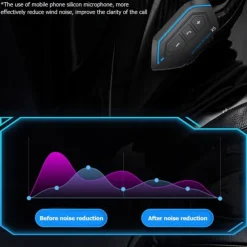 StarFire X6 Helmet Headset Motorbike Interphone Motorcycle BT-compatible Intercom Stereo Headset For Cell Phone