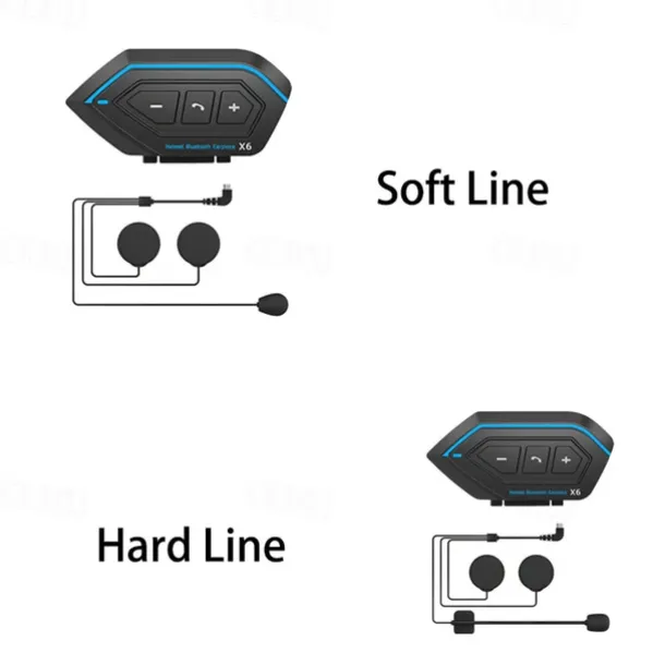 StarFire X6 Helmet Headset Motorbike Interphone Motorcycle BT-compatible Intercom Stereo Headset For Cell Phone