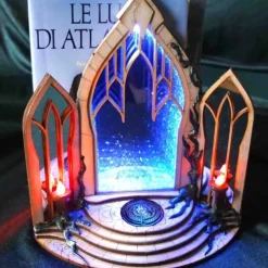 Stargate Bookends Ornaments Table Lamps Gifts LED Lighted Portal Bookends Two-Way Galaxy Door