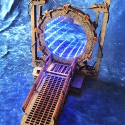 Stargate Bookends Ornaments Table Lamps Gifts LED Lighted Portal Bookends Two-Way Galaxy Door