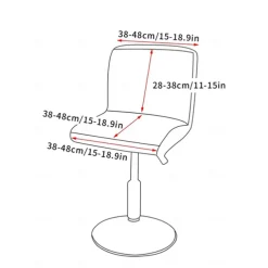 Stretch Bar Stool Cover Pub Counter Stool Chair Slipcover Square Swivel Barstool Chair Cover for Dining Room Cafe Seat Cover Protectors Non Slip with Elastic Bottom