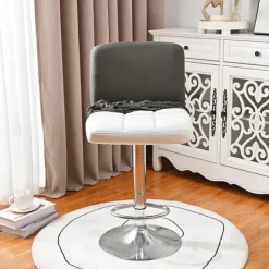Stretch Bar Stool Cover Pub Counter Stool Chair Slipcover Square Swivel Barstool Chair Cover for Dining Room Cafe Seat Cover Protectors Non Slip with Elastic Bottom
