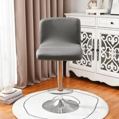 Stretch Bar Stool Cover Pub Counter Stool Chair Slipcover Square Swivel Barstool Chair Cover for Dining Room Cafe Seat Cover Protectors Non Slip with Elastic Bottom