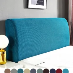 Stretch Bed Headboard Cover,Grey Green Elastic Jacquard Headboard Slipcover, Dustproof Bed Head Cover for Bedroom
