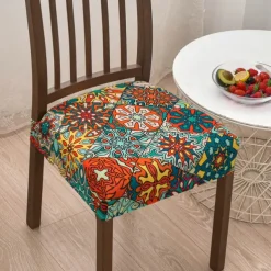 Stretch Dining Chair Seat Covers Set Soft Removable Washable Seat Covers for Dining Chairs, Dining Room Seat Cover Slipcover Protector