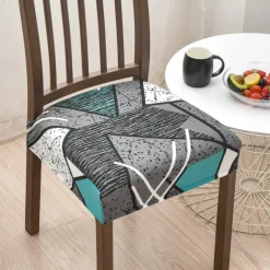 Stretch Dining Chair Seat Covers Set Soft Removable Washable Seat Covers for Dining Chairs, Dining Room Seat Cover Slipcover Protector