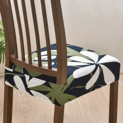 Stretch Dining Chair Seat Covers Set Soft Removable Washable Seat Covers for Dining Chairs, Dining Room Seat Cover Slipcover Protector