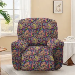 Stretch Floral Recliner Covers Premium Fabric Slipcover with Elastic Design for a Perfect Fit and Stylish Protection of Your Furniture