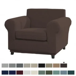 Stretch Single Sofa Cover For Dogs Pet, Armchair Slipcover 1 Seater Couch Furniture Protector with Elastic Bottom Washable Couch Furniture Protector