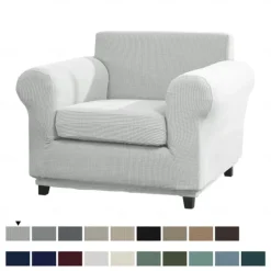 Stretch Single Sofa Cover For Dogs Pet, Armchair Slipcover 1 Seater Couch Furniture Protector with Elastic Bottom Washable Couch Furniture Protector