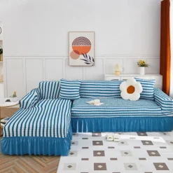 Stretch Sofa Cover Slipcover Jacquard Elastic Sectional Couch Armchair Loveseat 4 or 4 or 3 Seater Burgundy Red L Shape White Grey Black Plain Solid Color Soft Durable Washable(1 Free Cushion Cover)