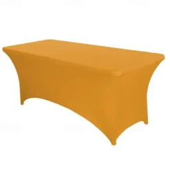 Stretch Spandex Table Cover for Standard Folding Tables - Universal Rectangular Fitted Tablecloth Protector for Wedding, Banquet and Party