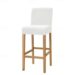 Stretch Velvet Bar Stool Cover Burgundy Counter Height Pub Chair Slipcover for Dining Room Cafe Non Slip with Elastic BottomThick Soft Style