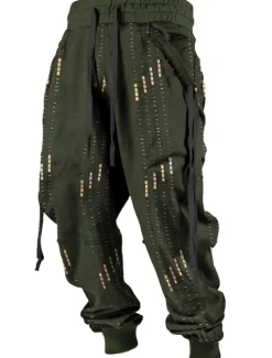 Stripe Casual Men's 3D Print Sweatpants Joggers Pants Trousers Outdoor Street Casual Daily Polyester Black Navy Blue Brown S M L Mid Waist Elasticity Pants