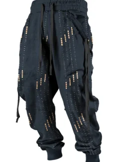 Stripe Casual Men's 3D Print Sweatpants Joggers Pants Trousers Outdoor Street Casual Daily Polyester Black Navy Blue Brown S M L Mid Waist Elasticity Pants