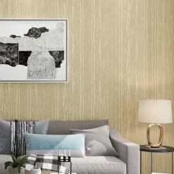 Stripe Wallpaper Wall Covering Sticker Film Peel and Stick Self Adhesive Embossed Non-woven Fabric Home Décor 300x53cm/118.11x20.87inch