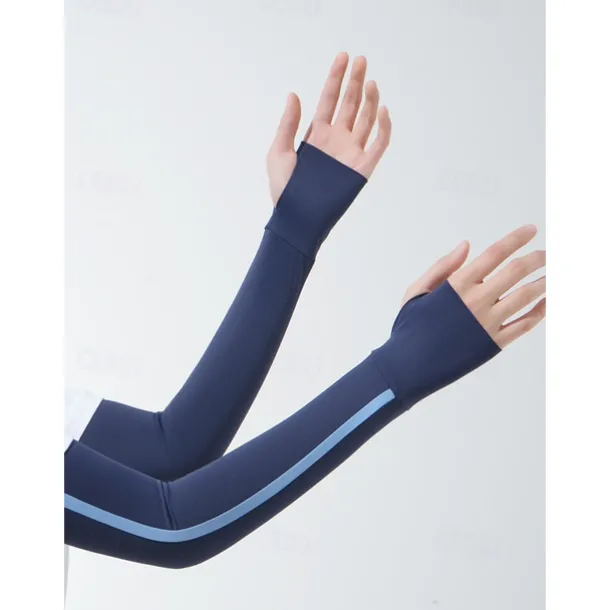 Striped Sun Protection Ice Sleeves Summer Outdoor Cycling Running Arm Sleeves Breathable Ice Sleeves