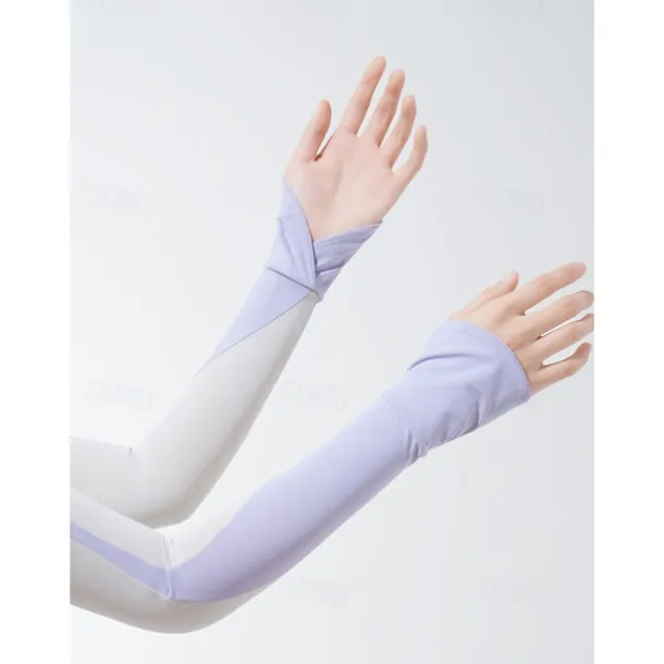 Striped Sun Protection Ice Sleeves Summer Outdoor Cycling Running Arm Sleeves Breathable Ice Sleeves