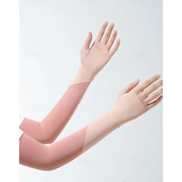 Striped Sun Protection Ice Sleeves Summer Outdoor Cycling Running Arm Sleeves Breathable Ice Sleeves