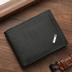 Stylish and Durable Men's PU Leather Bifold Wallet with Card Slots - Perfect Gift for Him