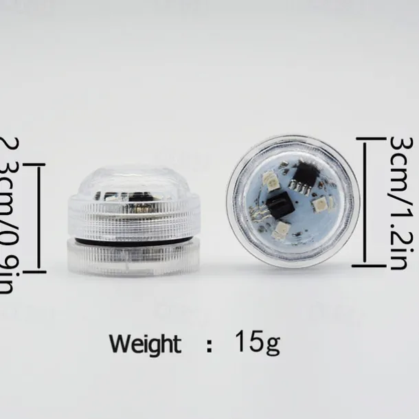 Submersible LED Lights 10pcs LED RGB Waterproof Underwater Light Remote Controller Outdoor Battery Submersible Light For Wedding Tub Pond Pool Bathtub Aquarium Party Vase Decoration