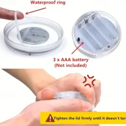 Submersible LED Pool Light, RGB Color Changing 13-LED Magnetic - Wireless Remote Control, Waterproof for Pool, Aquarium, Bathtub Decor, Parties, Holidays, Garden Fountain