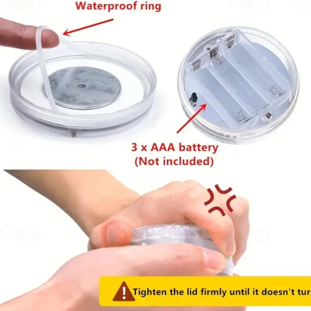 Submersible LED Pool Light, RGB Color Changing 13-LED Magnetic - Wireless Remote Control, Waterproof for Pool, Aquarium, Bathtub Decor, Parties, Holidays, Garden Fountain