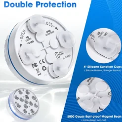 Submersible Lights 13 Leds Pool Pond Light RGB with Remote Underwater Night Light IP68 Magnet Bright Lamp for Pond Aquarium new 2022