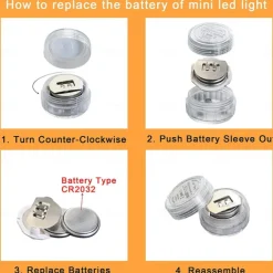 Submersible Pool LED Light with Remote RGB Aquarium Diving Light Battery Powered 3LED Underwater Light Wedding Pond Pool Bathtub Aquarium Party Vase Decoration 1PC